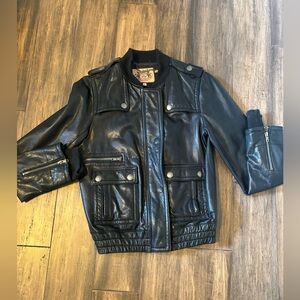 Vintage Juicy Couture Leather Bomber Jacket